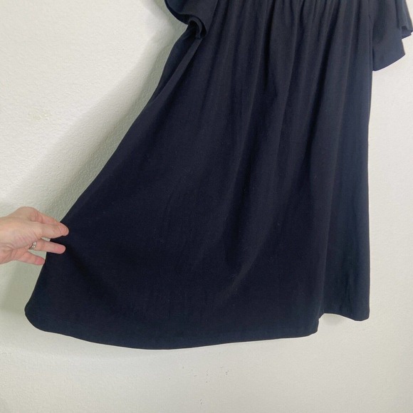 ASOS Off the Shoulder Flutter Sleeve Black Tunic Top 14 NWT - Picture 9 of 10